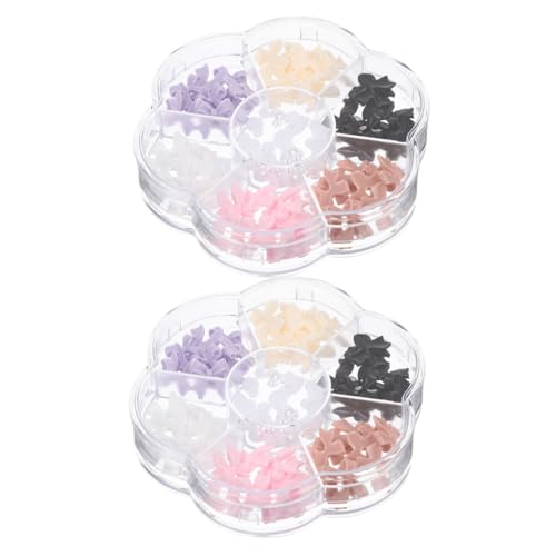 CRILSTYLEO 2 Boxen Schleifen Nagel Charms üße Maniküre Dekorative Nagelschmuck Charms Für Nageldesign DIY Nagelkunst Zubehör Selbstklebende Perlen Bogen Nageldekoration von CRILSTYLEO