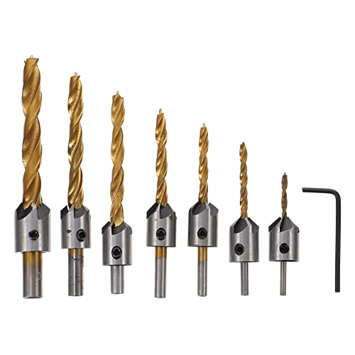 CRILSTYLEO 23 Teiliges Holzbohrer Set Mit Senkbohrern Und Chamfering Drill Bits Hochwertige Zinkenbohrer Für Präzise Holzarbeiten Durchmesser 3 Inklusive Schlüssel Für Optimale von CRILSTYLEO