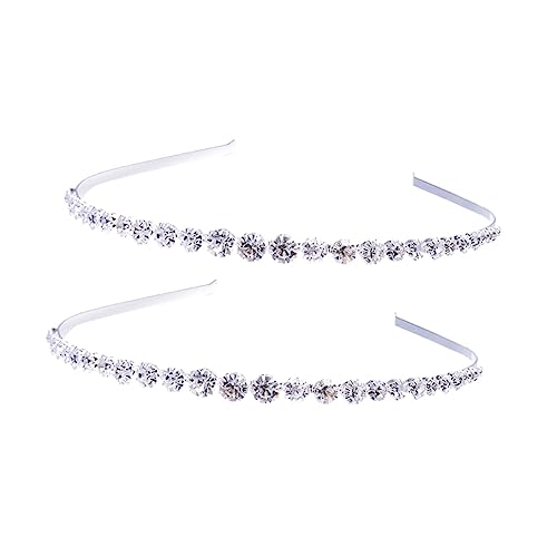 CRILSTYLEO 2st Haarreifen Stirnband Mit Pailletten Schmuck Haarbänder Braut Stirnband Herz-haarschmuck Haarschmuck Aus Strass Strass-haarbänder Brautjungfern Haarband Puppenköpfe Zum Basteln von CRILSTYLEO