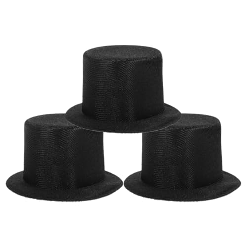 CRILSTYLEO 3st Mini-hut Rote Mütze Rote Hüte Kappe Neonhut Kleinkind-beanie-mütze Junge Hasenmütze Miniatur Formeller Hut Neugeborene Hüte Bucket Hat Mini-cowboyhut Black Stoff von CRILSTYLEO