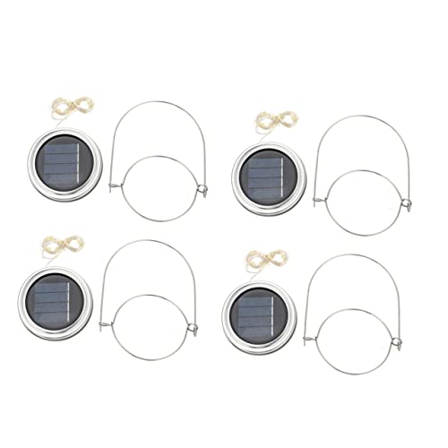 CRILSTYLEO 4 Sets Einmachglas Lichterketten Deckel Einmachglas Ersatzdeckel Einmachglas Lichtdeckel Solar Einmachglas Deckel Einmachglas Deckel von CRILSTYLEO