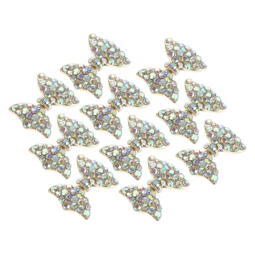 CRILSTYLEO 40 Stk Bogen-Nagel-Kleid Nagelschmuck und Charms Aufkleber Nägel falsche Fingernägel Nagel Strass Reize nail decoration nagelbeißer stop Nagelflicken Nagelstudio-Zubehör Legierung von CRILSTYLEO