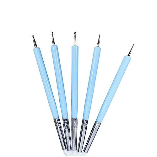 CRILSTYLEO 5St Schnitzstifte Kuchenschaber Prägestift-Werkzeug Backset Eingabestift Kuchen Dekoration Werkzeug Kuchen Dekorationswerkzeug Set Kuchen Dotting Stift Musterverfolgungsstift Blue von CRILSTYLEO