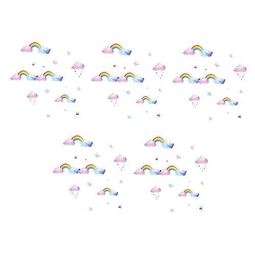 CRILSTYLEO 5st Wolken-regenbogen-wandaufkleber Wandtattoos Cartoon-wolke-wandaufkleber Cartoon-muster-aufkleber Wanddekoration Für Kinder Kinderzimmer Dekor Kinderzimmer Wandtattoo Pvc von CRILSTYLEO