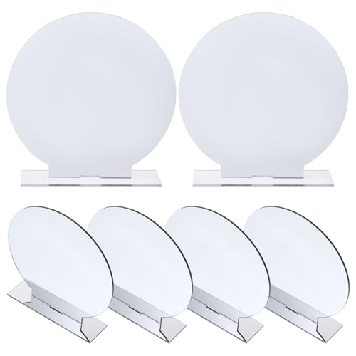 CRILSTYLEO 6er Set Hochzeitstisch Acrylschild Blanko Design Tischnummernschilder von CRILSTYLEO