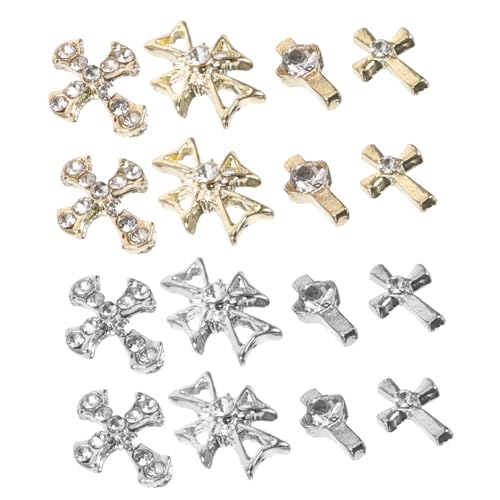 CRILSTYLEO Kreuz-charms-nägel-design 80 Stück 3d-nagel-edelsteine Kreuz-nagel-charms Für Acrylnägel Nagelkunst-schmuck von CRILSTYLEO