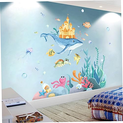 CRILSTYLEO Einzigartige Pvc-tapete Wandtattoo Fische Unter Den Meeresaufklebern Kinderzimmerdekoration Fisch Wandtattoo Dekor Fisch-wandtattoos Für Kinder Aufkleber Für Kinder Wandtattoo Meer von CRILSTYLEO