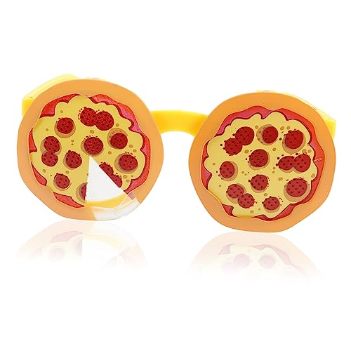 CRILSTYLEO Pizza Brille Für Erwachsene Neuheit Party Sonnenbrille Valentinstag Party Brille Pizza Spaß Brille Für Erwachsene Brillen Requisite Lustige Sonnenbrille Fotoautomaten von CRILSTYLEO