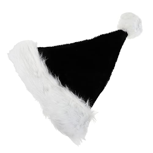 CRILSTYLEO Schwarze Plüschmütze Kostüme Für Hunde Dekorative Weihnachtsmütze Weihnachten Roter Hut Zubehör Lustiger Cosplay-hut Weihnachtsmann-mützen Plüsch Weihnachtsmütze Bogen Black Stoff von CRILSTYLEO