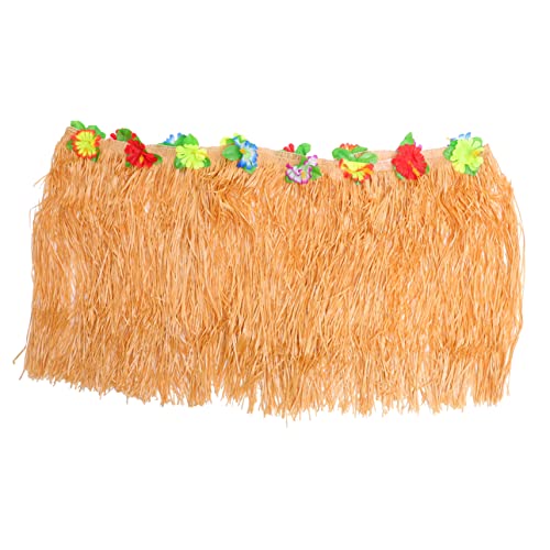 CRILSTYLEO Tischrock Luau Party tischdekoration hawaiianische Party Rock für den Hochzeitstisch Luau-Party Hawaii Party Dekoration tischwäsche Tischgrasrock Hawaii-Party-Tischröcke Abs Yellow von CRILSTYLEO