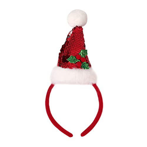 CRILSTYLEO Weihnachtsmütze Stirnband Weihnachtsstirnband Für Weihnachtsmütze Für Mädchen Weihnachtsmützen Für Erwachsene Weihnachtsaccessoires Weihnachtsstirnband Für Mädchen Stoff von CRILSTYLEO