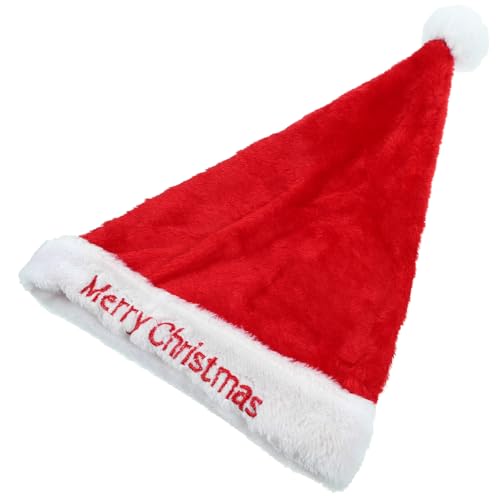 CRILSTYLEO Weihnachtsmütze Weihnachtshut Red Hat Hut Hut Warmer Hut Plüsch Weihnachtsdekorationen Rote Weihnachtsdekorationen Hüte Weihnachts Ornamente Weihnachten Ornament Cap Weihnachten von CRILSTYLEO