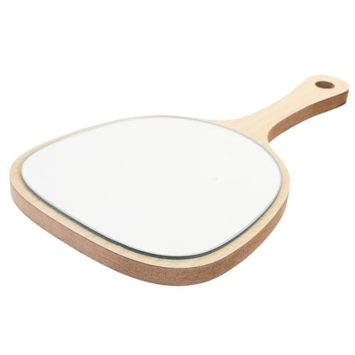 CRILSTYLEO wandmontierter Spiegel Handspiegel Badezimmer Kosmetik Gothic Kommode Vanity Mirror schminkspiegel Cosmetic Mirror schönheitsspiegel Hand Mirror tragbarer Spiegel Hölzern Khaki von CRILSTYLEO