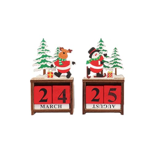 CRILSTYLEO weihnachtskalender für den einzug bürodeko home decoration weihnachtgeschenk christmas Adventskalender sterben Poster Tag Tischkalender aus Holz Hölzern von CRILSTYLEO