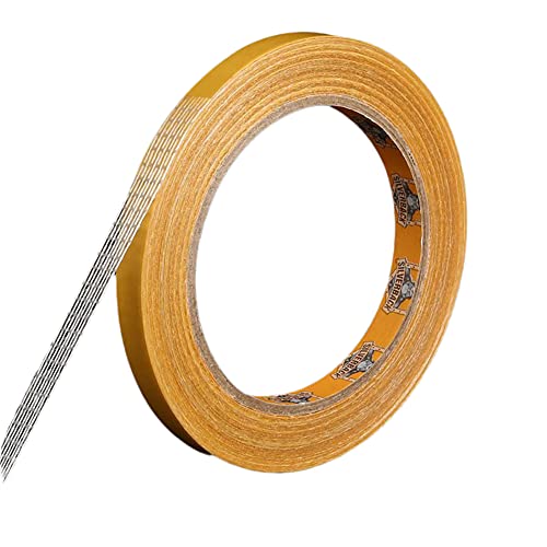 CRIVOX 1 Rolle Doppelseitiges Klebeband, Strapazierfähig, 10mm×20M Zweiseitiges Dünnes Selbstklebendes Klebeband, Hohe Klebkraft, mit Glasfasergewebe von CRIVOX