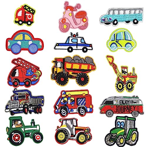 15 Stück Gestickte Autoaufnäher Bügelflicken Kinder mit Cars Aufnäher Patches Flicken Zum Aufbügeln Kinder Patch Sticker Kinder für Diy Jeans Kleidung Applique von CRLLDPM