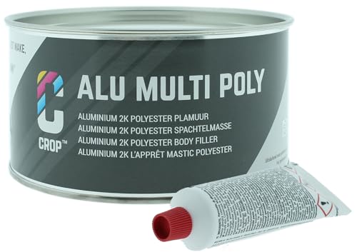 CROP 2K Aluminiumspachtel ALU 750 ml - Aluminium Spachtelmasse - Alu-Spachtel - Felgen - Füllspachtel + Mit Härter von CROP