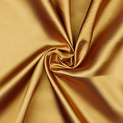 CRS Fur Fabrics 5056653816074 Polyester-Satin-Stoff, flüssig, goldfarben, 1 m – 145 cm x 100 cm, gold, 1Mtr - 145cm x 100cm von CRS Fur Fabrics