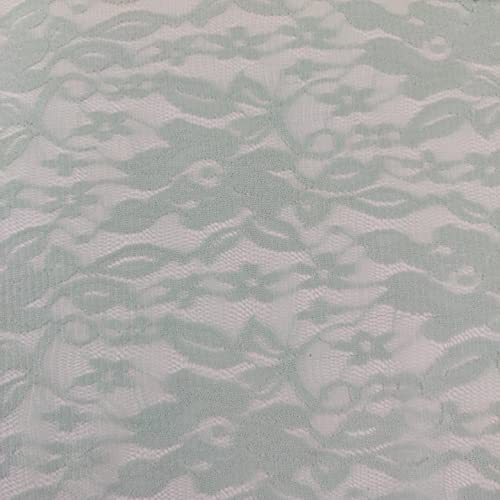 CRS Fur Fabrics 5056653816081 Fiona Stoff mit floraler Spitze, Minze, 1 m, 140 cm x 100 cm, Polyester, mint, 1Mtr - 140cm x 100cm von CRS Fur Fabrics