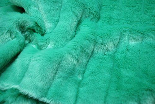 CRS Fur Fabrics 8800220922548 Super luxuriöser Kunstfell-Stoff, Polyester, Plüschpelz in Meeresgrün, 1Mtr - 150cm x 100cm von CRS Fur Fabrics