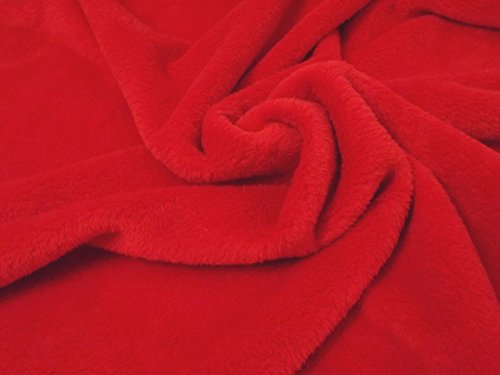 CRS Fur Fabrics B00PDSCTQM Stoff, Polyester, rot, 1Mtr 150cmx100cm von CRS Fur Fabrics