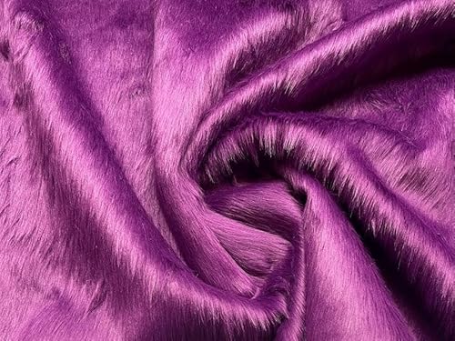 CRS Fur Fabrics C815-1MTR Super luxuriöser Kunstfellstoff, Pflaume, 1 m, Polyester, Farbe: [Stoff], 1Mtr 150cm x 100cm von CRS Fur Fabrics