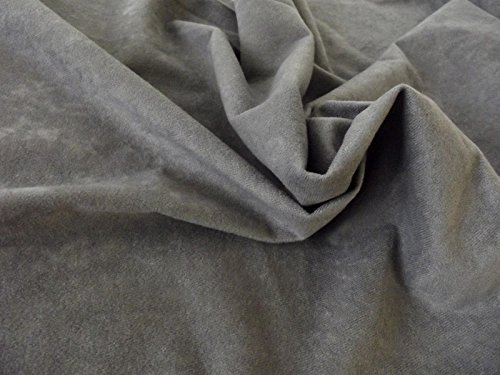 Kunstwildleder Wildleder 100% Polyester Stoff Materia 170g Dunkelgrau - grau, 1Mtr 150cm x 100cm von CRS Fur Fabrics