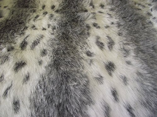 Luxus Tier Kunstfell Stoff Material grau Lynx von CRS Fur Fabrics