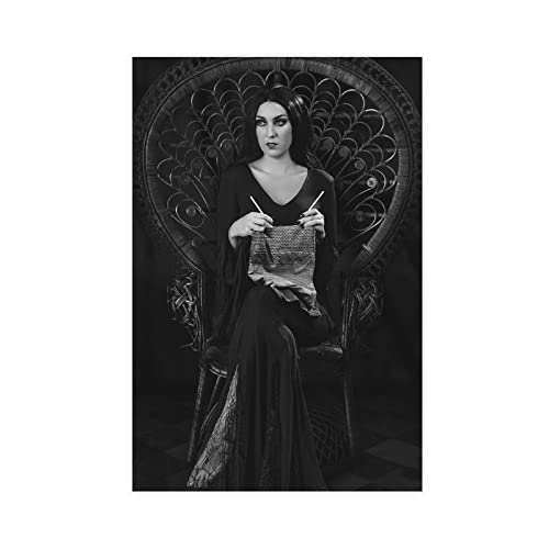 Morticia Addams Stuhl-Leinwand-Poster, Wandkunst, Dekordruck, Bild, Gemälde für Wohnzimmer, Schlafzimmer, Dekoration, ungerahmt, 50 x 75 cm von CRTTRS