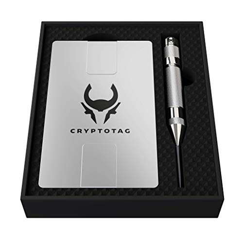 CRYPTOTAG Zeus Starter Kit - Titanium Crypto Seed Storage - Private Key Storage - Cold Wallet Crypto - Crypto Steel Wallet - Compatible with Ledger Nano X, Trezor Model T and More Hardware Wallets von CRYPTOTAG