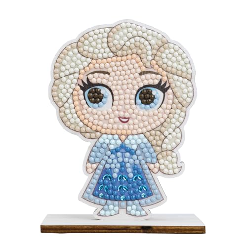 CRYSTAL ART Disney Die Eiskönigin Esla Figur komplett Set zum Diamant- und Sammelfiguren aus Holz von CRYSTAL ART