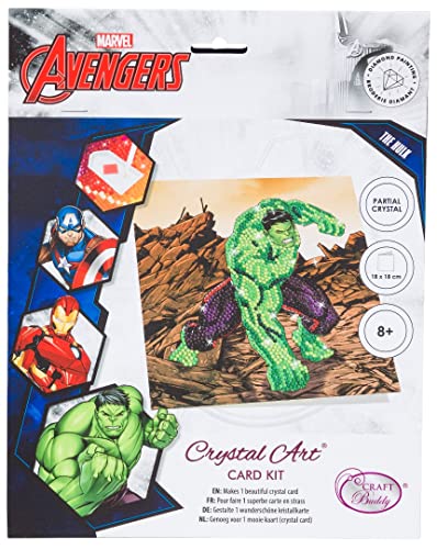 CRYSTAL ART Hulk Marvel Karte, 18 x 18 cm von CRYSTAL ART