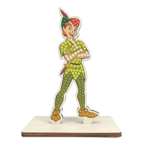 CRYSTAL ART Peter Pan Peter Pan Holzfigur zum Diamantieren und Sammeln, Komplettset von CRYSTAL ART