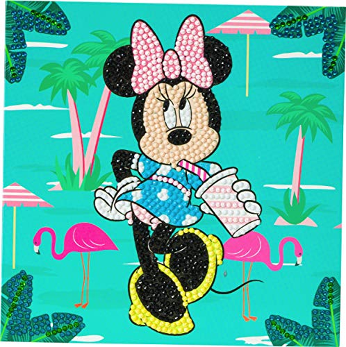 Craft Buddy Crystal Art CCK-DNY807 Minnie on Holiday, 18x18cm Crystal Art Card, Multi von CRYSTAL ART