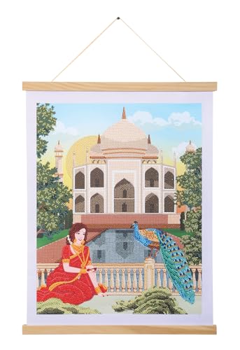 Crystal Art Diamond Painting – Taj Mahal Scroll-Set, 35 x 45 cm, für Kinder ab 8 Jahren von CRYSTAL ART