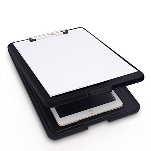 Klemmbrett A4 Slim Clipboard Aufbewahrungsbox, CS COSDDI Kunststoff Zwischenablage Aufbewahrungskoffer Papierhalter Aufbewahrungs-Zwischenablage Ideal für Schul, Heim,Büro Verwenden von CS COSDDI