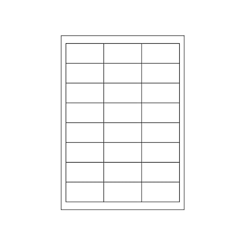 MADE IN GERMANY 120 Etiketten selbstklebend 64,6 x 33,8 mm weiß permanent klebend auf Bogen A4 (5 Bögen x 24 Etik.) CS Label – Universaletiketten zum Beschriften und Bedrucken. von CS Webkontor