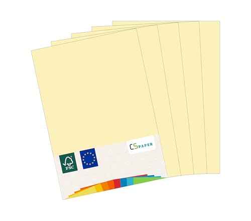 MADE IN EU 180 Blatt farbiges Papier CHAMPAGNER A4 80 g/m² CS Paper - Druckerpapier, Kopierpapier, Universalpapier zum Drucken, Basteln & Falten im Format DIN A4. Papier für den Heim- & Bürobedarf von CS Webkontor