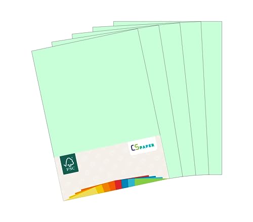 MADE IN EU 180 Blatt farbiges Papier MINTGRÜN A4 80 g/m² CS Paper - Druckerpapier, Kopierpapier, Universalpapier zum Drucken, Basteln & Falten im Format DIN A4. Papier für den Heim- & Bürobedarf von CS Webkontor