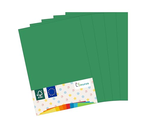 MADE IN EU 180 Blatt farbiges Papier TANNENGRÜN A4 80 g/m² CS Paper - Druckerpapier, Kopierpapier, Universalpapier zum Drucken, Basteln & Falten im Format DIN A4. Papier für den Heim- & Bürobedarf von CS Webkontor