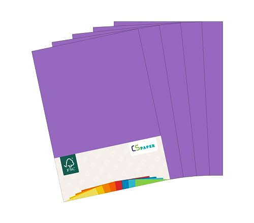 MADE IN EU 180 Blatt farbiges Papier VIOLETT A4 80 g/m² CS Paper - Druckerpapier, Kopierpapier, Universalpapier zum Drucken, Basteln & Falten im Format DIN A4. Papier für den Heim- & Bürobedarf von CS Webkontor