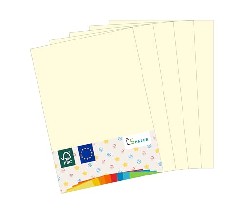 MADE IN EU 20 Blatt farbiges Papier BEIGE (Sand) A4 80 g/m² CS Paper - Druckerpapier, Kopierpapier, Universalpapier zum Drucken, Basteln & Falten im Format DIN A4. Papier für den Heim- & Bürobedarf von CS Webkontor