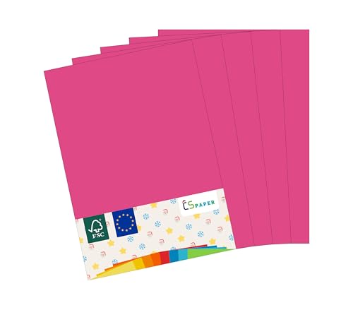 MADE IN EU 20 Blatt farbiges Papier FLAMINGO (Pink) A4 80 g/m² CS Paper - Druckerpapier, Kopierpapier, Universalpapier zum Drucken, Basteln & Falten im Format DIN A4. Papier für den Heim- & Bürobedarf von CS Webkontor