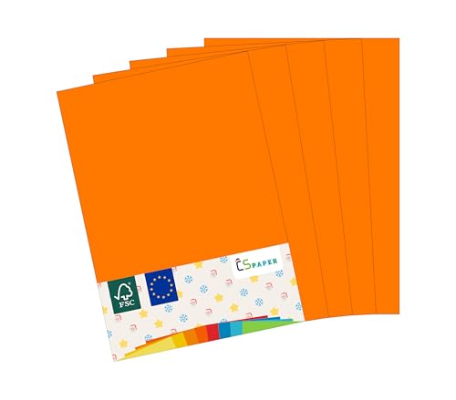 MADE IN EU 200 Blatt farbiges Papier ORANGE A4 80 g/m² CS Paper - Druckerpapier, Kopierpapier, Universalpapier zum Drucken, Basteln & Falten im Format DIN A4. Papier für den Heim- & Bürobedarf von CS Webkontor