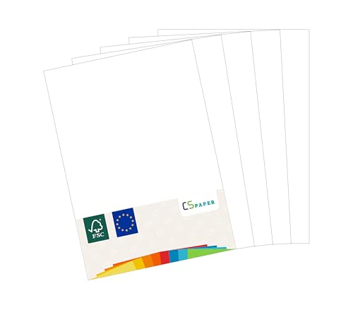 MADE IN EU 50 Blatt Papier Weiß A4 80 g/m² CS Paper - Druckerpapier, Kopierpapier, Universalpapier zum Drucken, Basteln & Falten im Format DIN A4. Papier für den Heim- & Bürobedarf von CS Webkontor