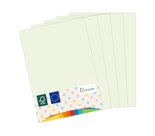 MADE IN EU 50 Blatt farbiges Papier LICHTGRÜN A4 80 g/m² CS Paper - Druckerpapier, Kopierpapier, Universalpapier zum Drucken, Basteln & Falten im Format DIN A4. Papier für den Heim- & Bürobedarf von CS Webkontor