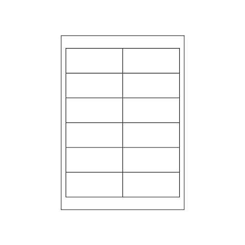 MADE IN GERMANY 60 Etiketten selbstklebend 97 x 42,3 mm weiß permanent klebend auf Bogen A4 (5 Bögen x 12 Etik.) CS Label – Universaletiketten zum Beschriften und Bedrucken. von CS Webkontor