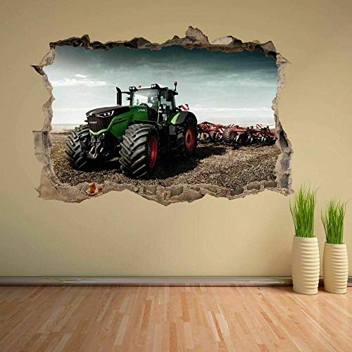 CSCH Wandtattoo Farm Traktor Wandaufkleber Wandbild Aufkleber Pflanze Landwirtschaft Maschinen Kinder Jungen Zimmer von CSCH