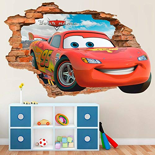 Wandtattoo Lightning McQueen 3d Wandtattoo personalisierte Wandaufkleber, Auto, abnehmbar von CSCH