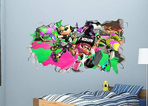 Wandtattoo Splatoon Wandtattoo Samshed Smash Aufkleber Dekoration Vinyl Wandbild 3d Kinderzimmer von CSCH